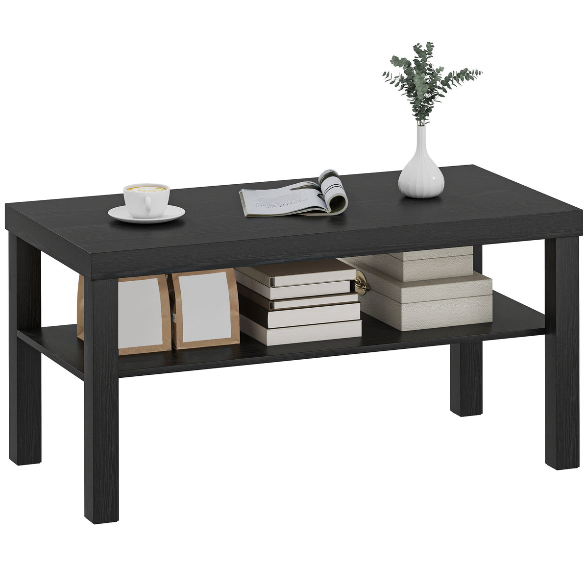 Two-Tier Engineered Wood Coffee Table