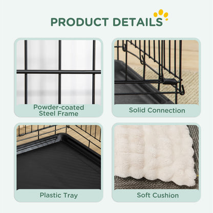 Folding Metal Dog Crate with Cushion