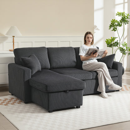 Sofá cama convertible de 206 cm con almacenamiento integrado