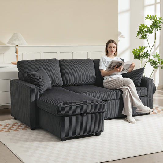 Sofá cama convertible de 206 cm con almacenamiento integrado