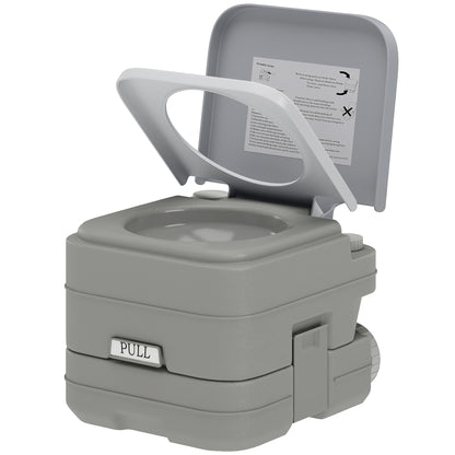 Portable Camping Toilet with 10 L Waste Tank