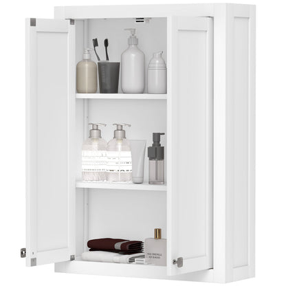 Bathroom Wall Cabinet 2 Doors Adjustable Shelves