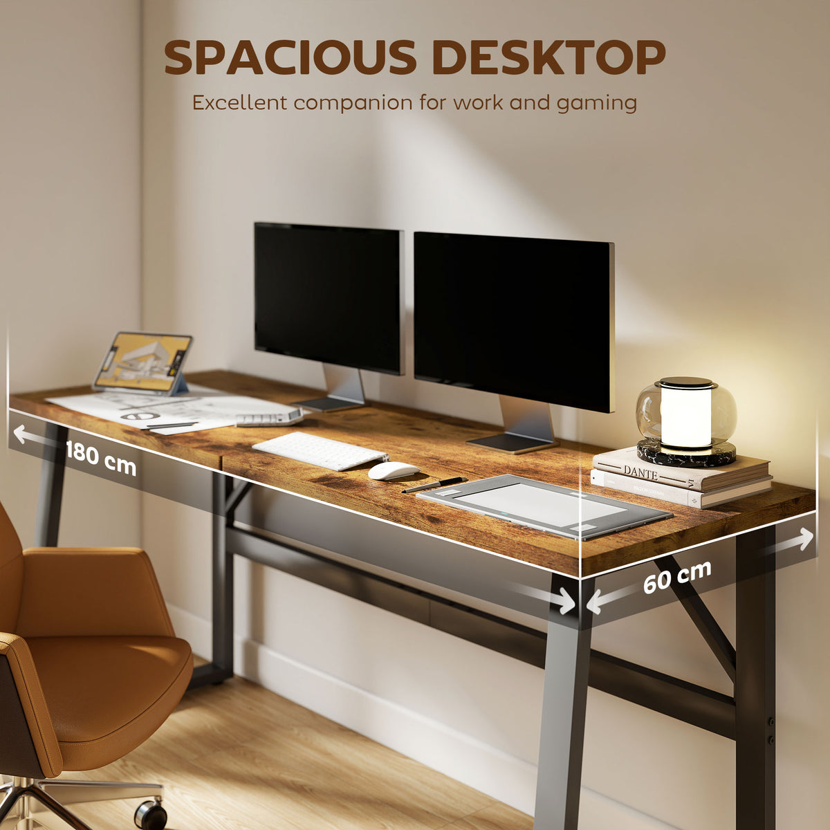 180 cm Industrial Computer Desk