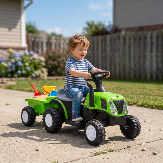 Kids Electric Ride On Tractor with Trailer