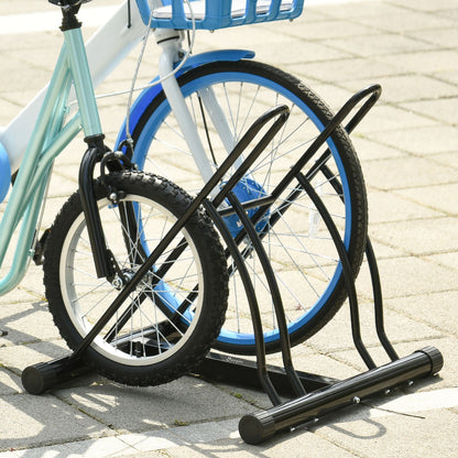Soporte de suelo para dos bicicletas