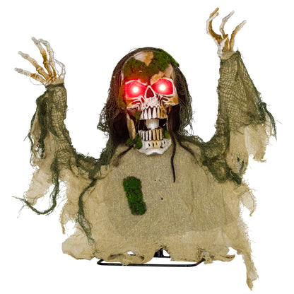 Animated Halloween Skeleton with Glowing LED Eyes
