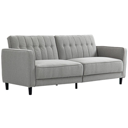 Convertible Button-Tufted Sofa Bed Adjustable Back