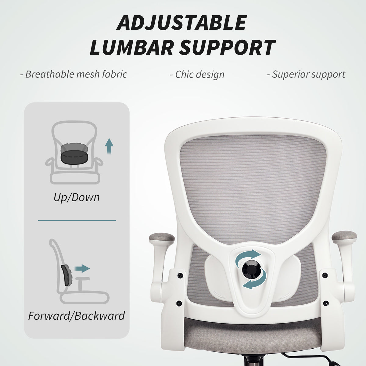 Ergonomic Mesh Office Chair with 4D Lumbar Support