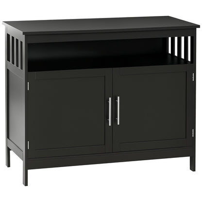 Wooden Console Table with Cabinet and Shelf
