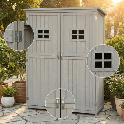 Wooden Garden Shed 4x1.5 ft with Double Doors