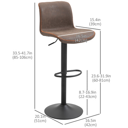 Adjustable Counter Height Bar Stools — Set of 2