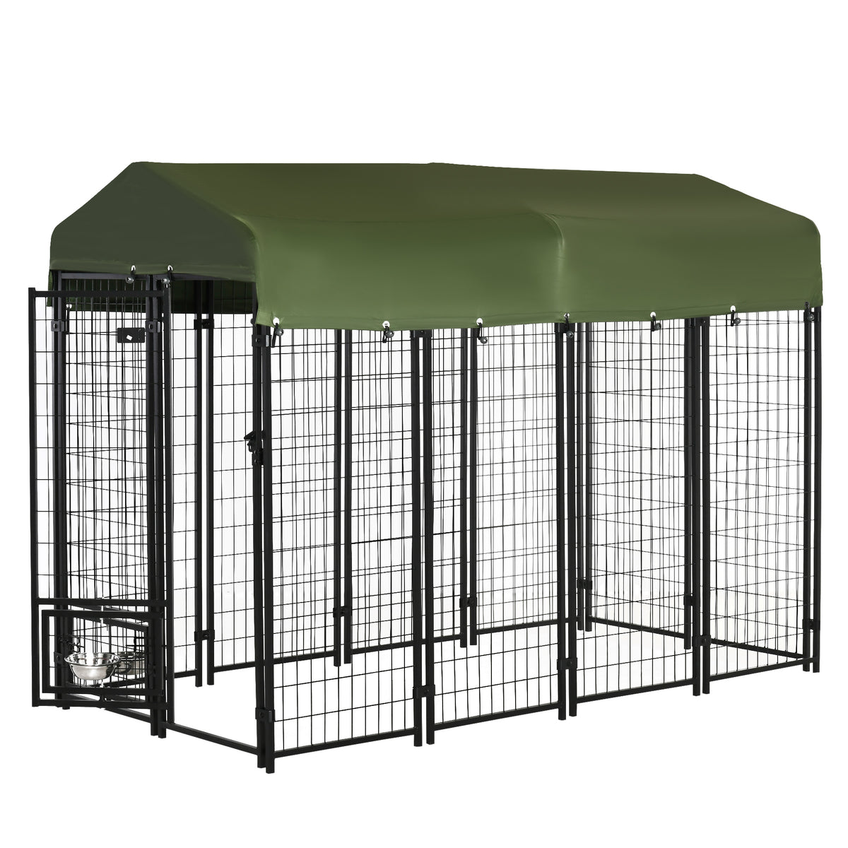 Outdoor dog kennel lockable welded steel playpen