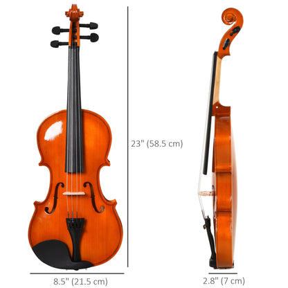 Acoustic 4/4 Full Size Violin Kit for Beginners