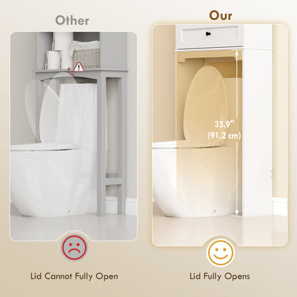 Over The Toilet Storage Cabinet with Drawer