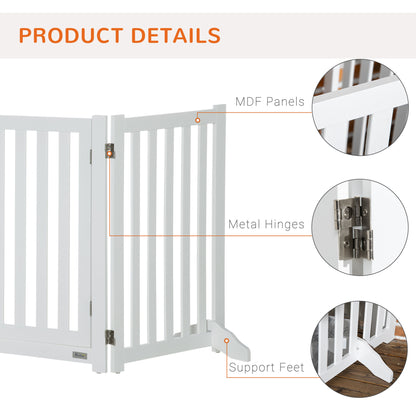 Foldable Dog Gate 3 Panels with Door