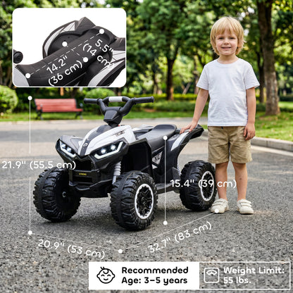 ਸੰਗੀਤ ਅਤੇ ਹੈੱਡਲਾਈਟਾਂ ਵਾਲੀ ਬੱਚਿਆਂ ਲਈ ਇਲੈਕਟ੍ਰਿਕ ਕੁਆਡ