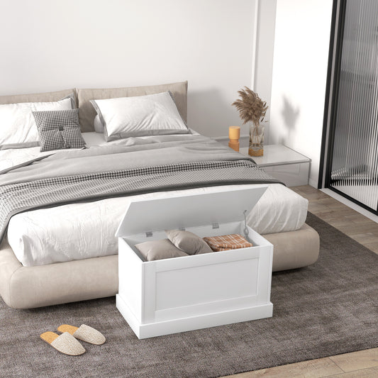Multifunctional Storage Bench with Safety Hinge