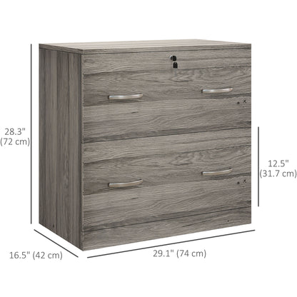 2-Drawer Locking File Cabinet for Letter Size Files