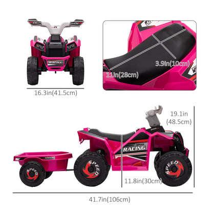 6V Kids Electric ATV with Trailer