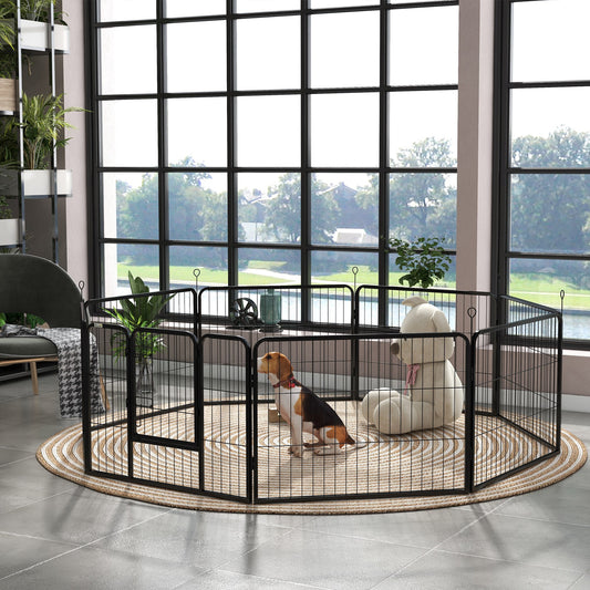 Parque para perros de 8 paneles, 23,5 pulgadas de altura