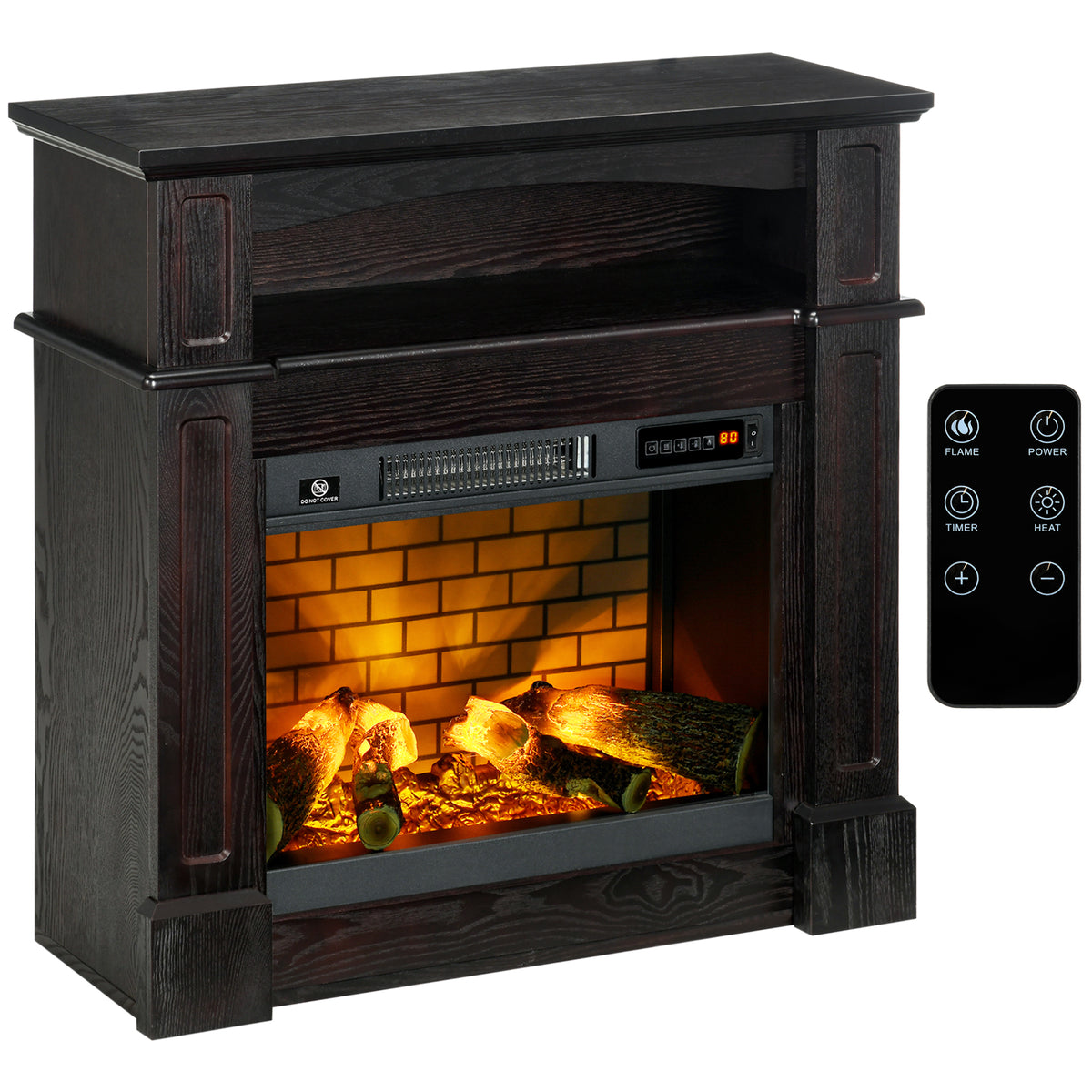 Electric Fireplace with Mantel Freestanding
