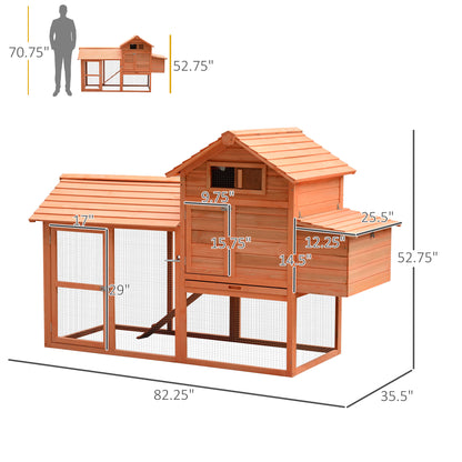 Gallinero de madera con corral y nido para gallinas