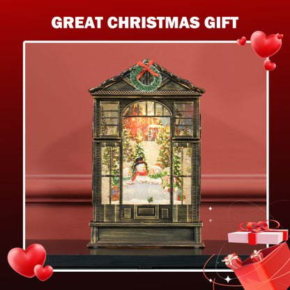 Musical Christmas snow globe lantern with lights