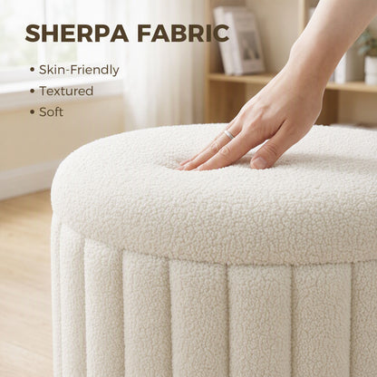 Round coffee table with hidden storage