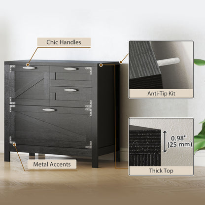 Lateral filing cabinet farmhouse style