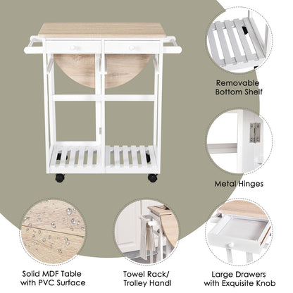 Drop leaf kitchen trolley — Set of 3