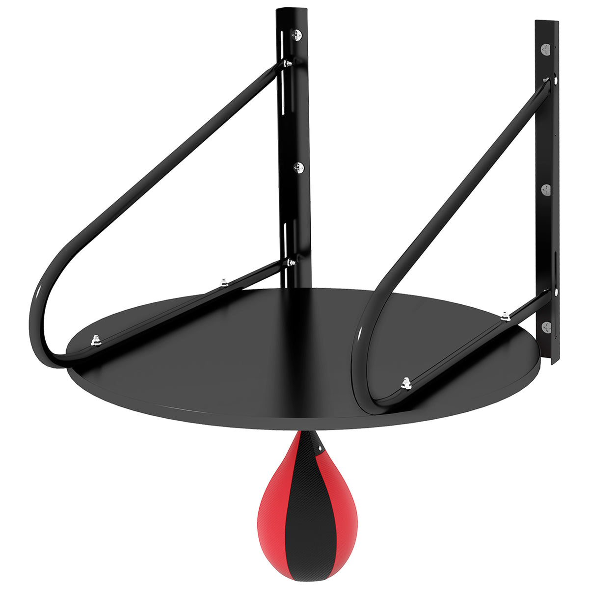 Wall-mounted speed bag boxing platform adjustable height