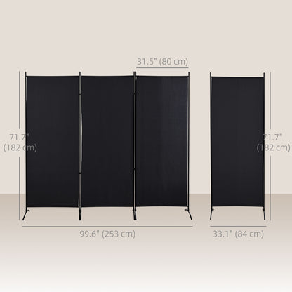 3-Panel Room Divider with Dual-Directional Hinges