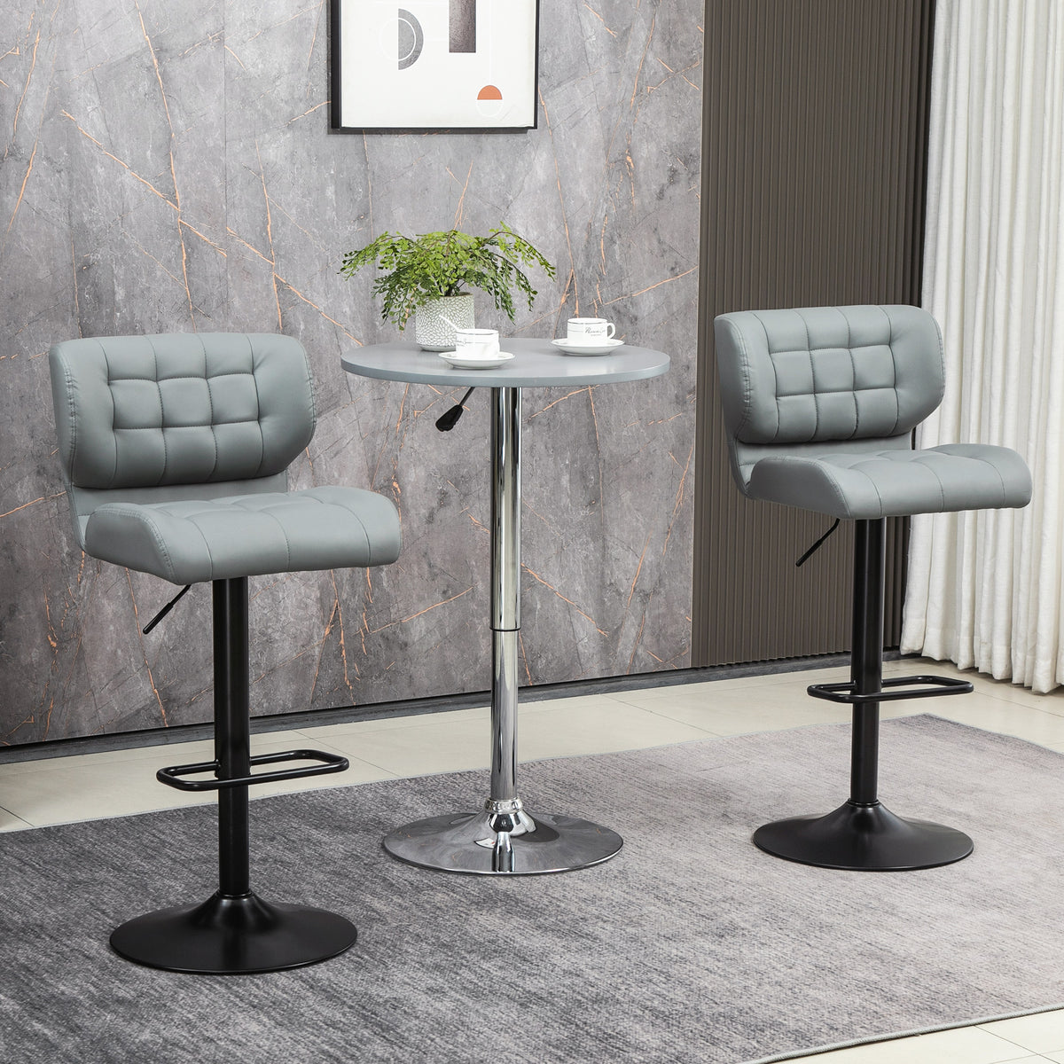 Swivel adjustable bar stools set of 2