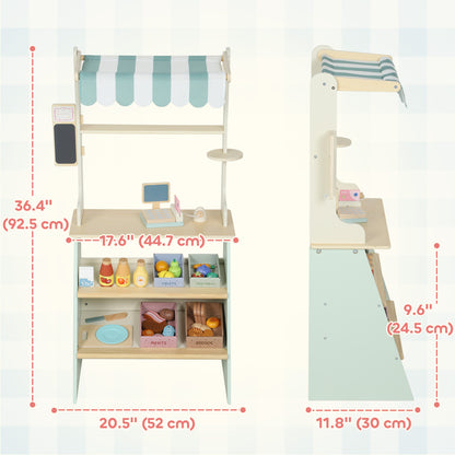 Wooden dishwasher playset toy for kids — Set of 32