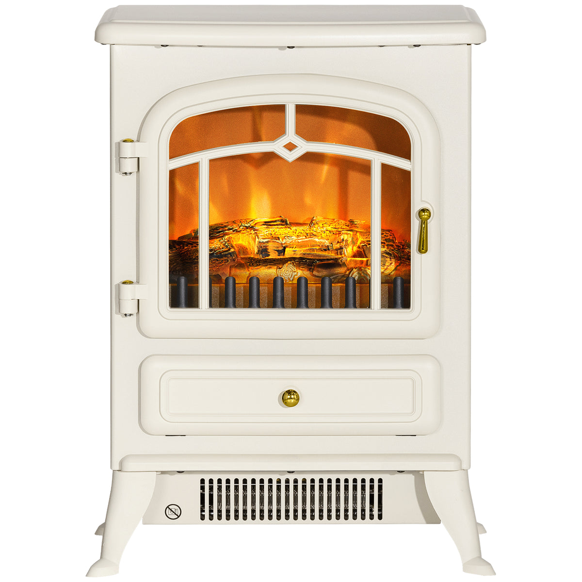 Freestanding Electric Fireplace 16 in. with Realistic Flame