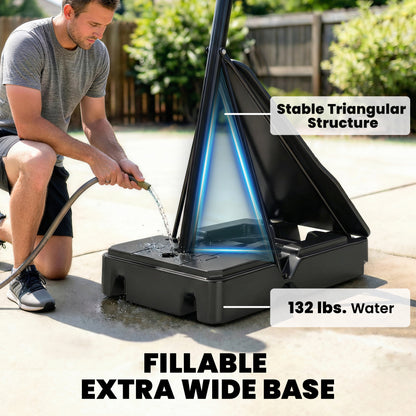 Adjustable Basketball Hoop 8–10 ft with 47" Backboard