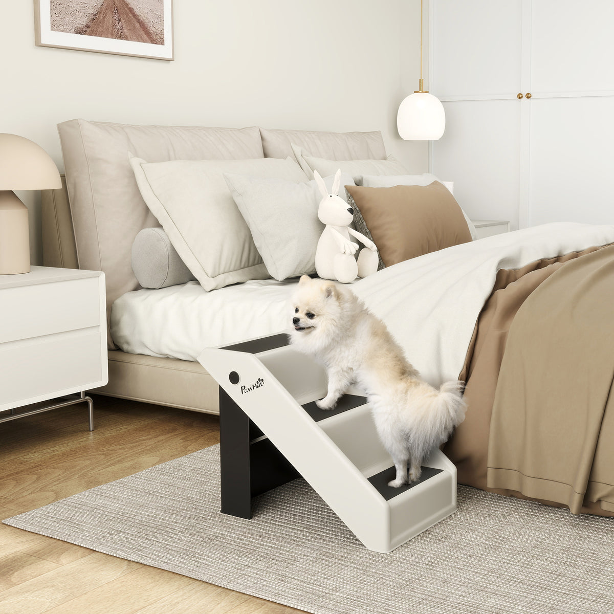 Escalera plegable para perros con 3 peldaños antideslizantes