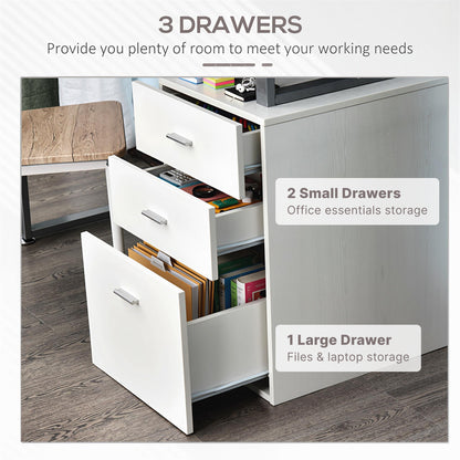 Computer Desk Removable Drawers 47 inches
