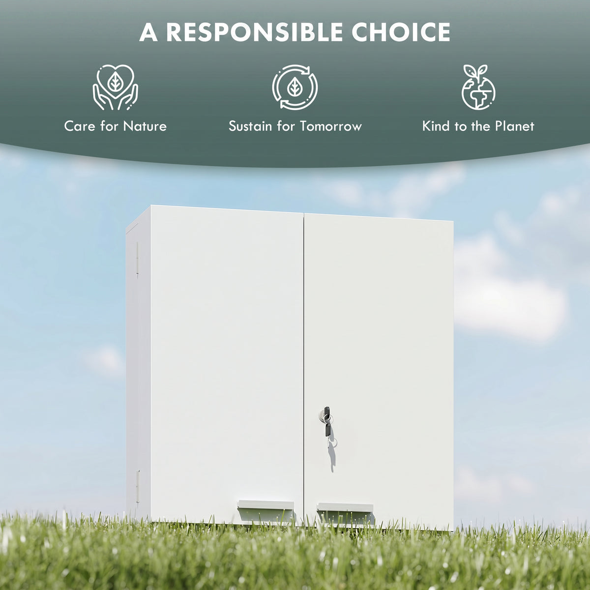 Wall mount lockable medicine cabinet