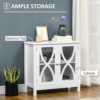 Kitchen sideboard with glass doors