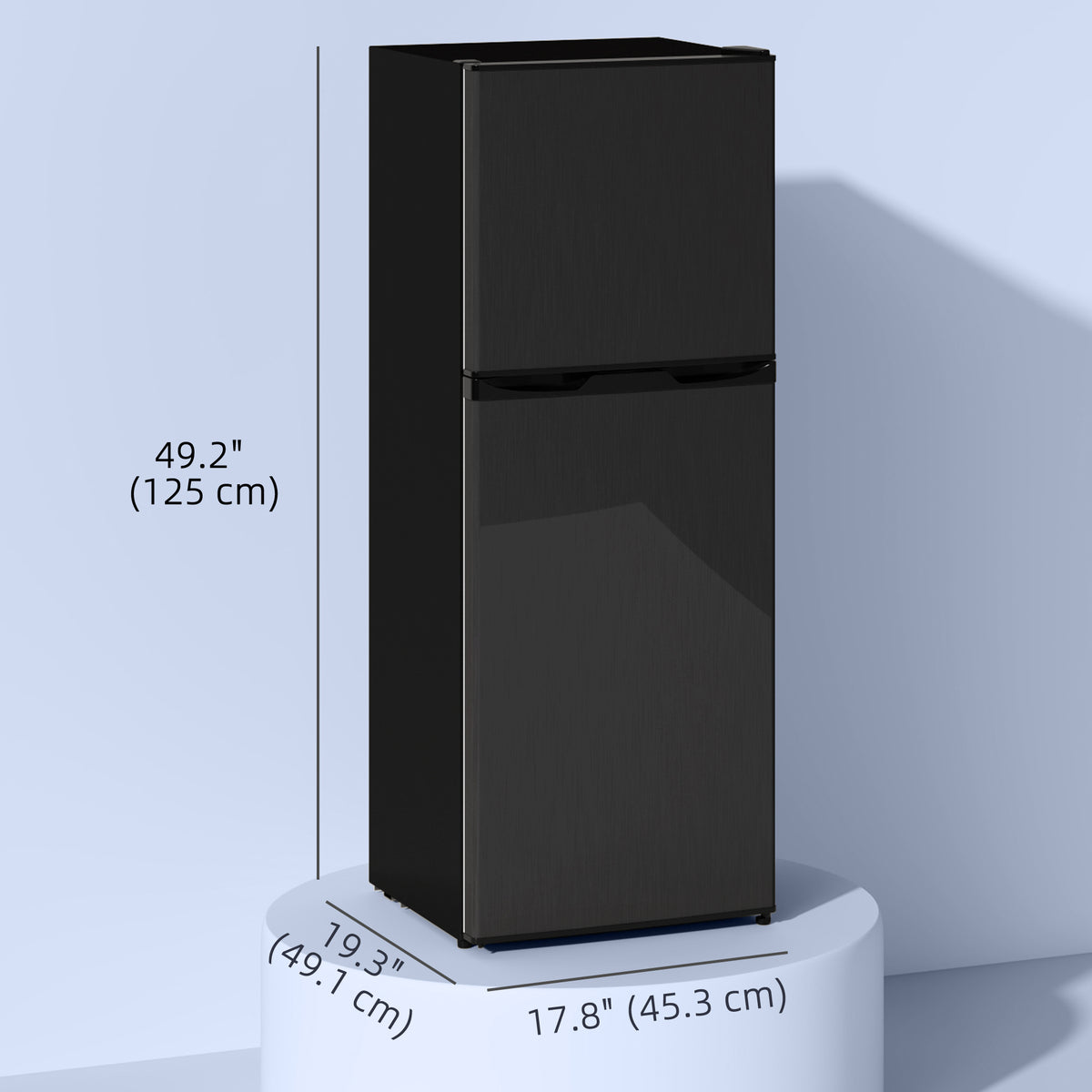 Double Door Mini Fridge with Freezer 4.6 Cu.Ft