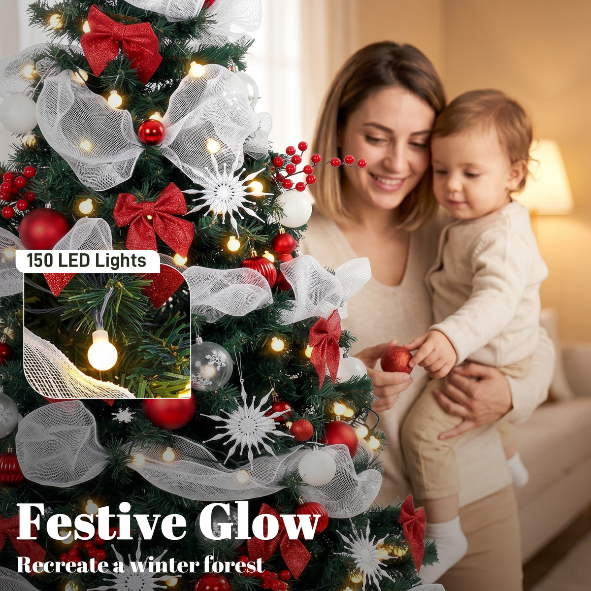 152 cm Prelit Artificial Christmas Tree