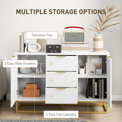 Mueble de almacenamiento de 120 cm con puertas y cajones