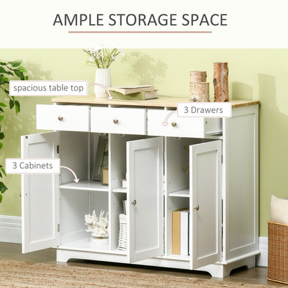 Modern Sideboard with Storage Drawers and Adjustable Shelves