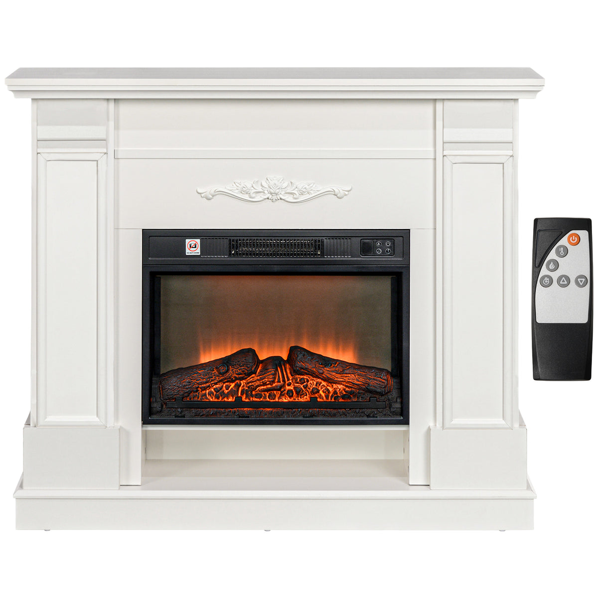 46" Electric Fireplace with Mantel and Shelf