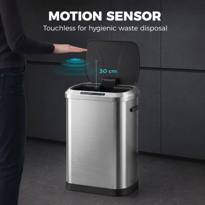 Automatic Touchless Trash Can 50 L Stainless Steel