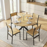 Contemporary 100 cm Round Wood Dining Table