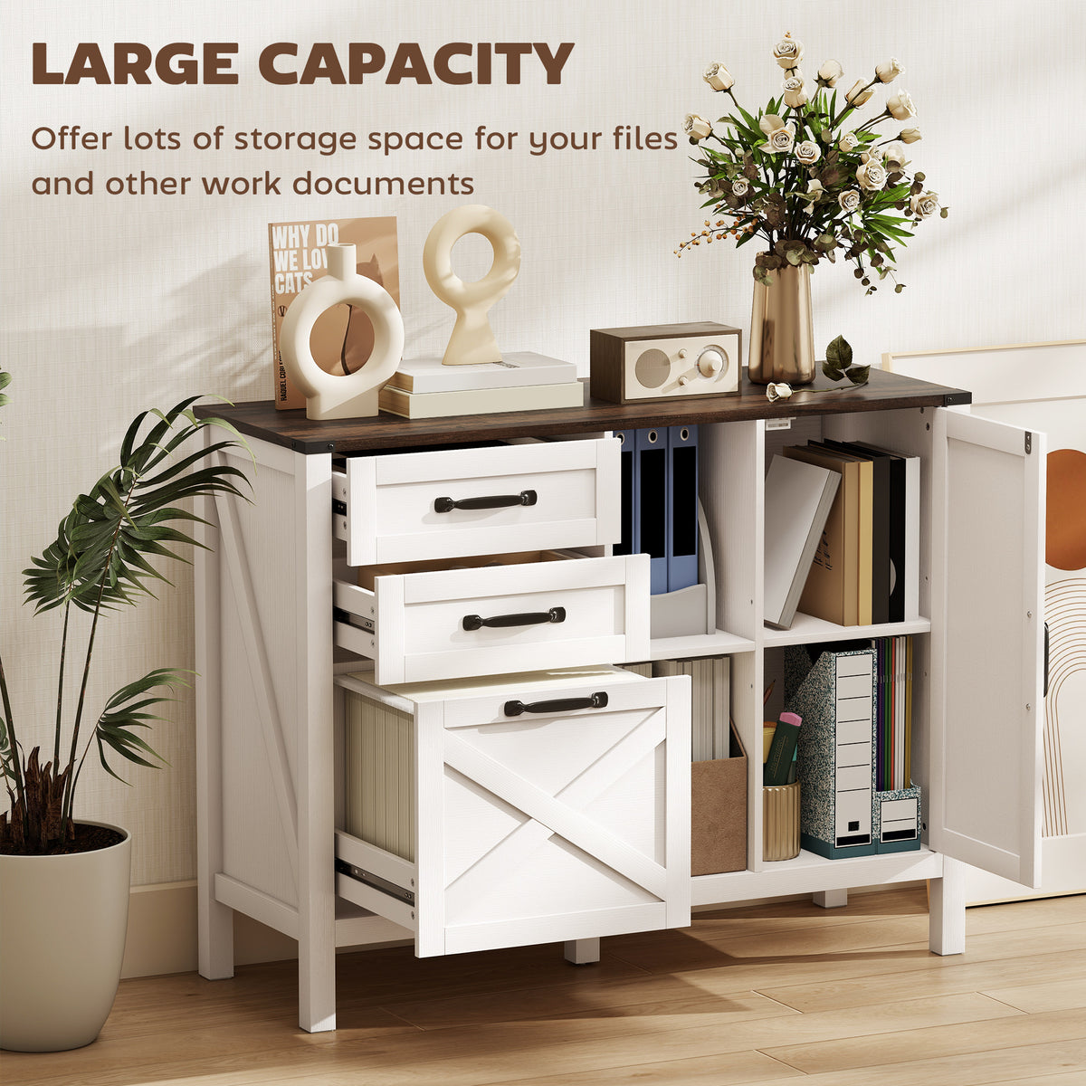Lateral Filing Cabinet Farmhouse Style