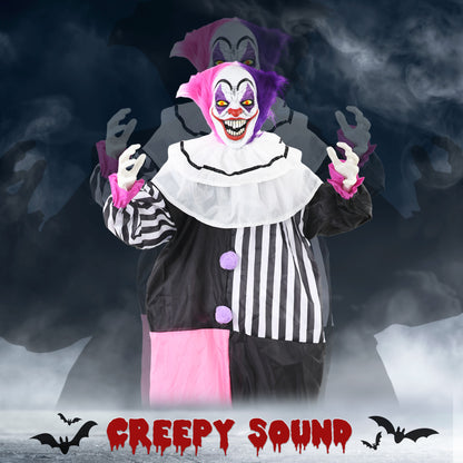 Life-Size Animated Halloween Clown Decoration — Black