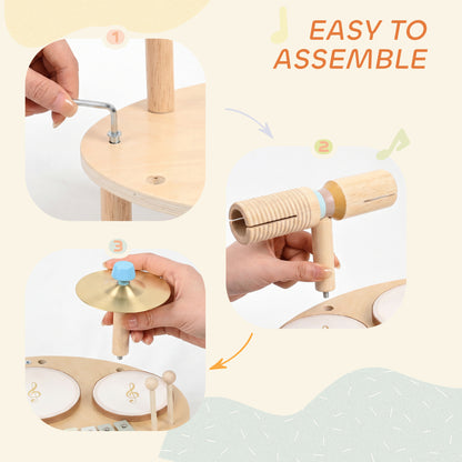 4-in-1 Toddler Wood Music Station